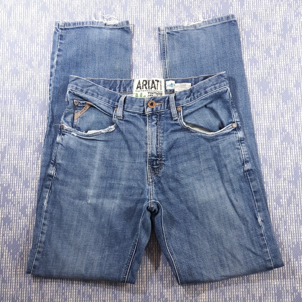 Ariat M1 Denim Jeans Mens Size 32 x 34 Vintage Straight Leg Country Workwear